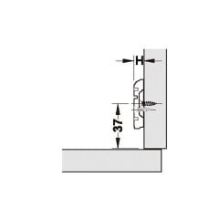 Hafele Menteşe Tabanı Metalla Klipsli 0mm Paslanmaz Çelik Renk