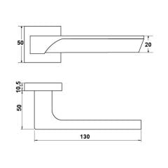 Hafele Kapı Kolu Seti İstanbul Oda Mat Siyah