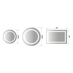 Hafele Banyo Aynası Mirage Led 600x800mm