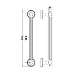 Hafele Çekme Kol Calisto 30/500mm Parlak Altın