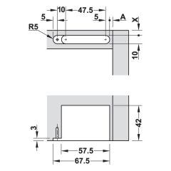Hafele ORB Alt/Üst Menteşe Seti, Frenli Siyah