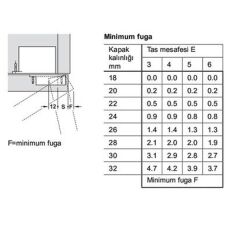 Hafele ORB Alt/Üst Menteşe Seti, Frenli Siyah