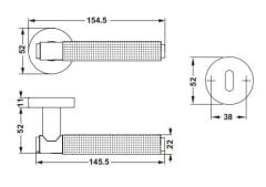 Hafele VERONA Kol Seti Oda Tipi (CB) Bronz