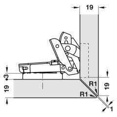 Hafele Duomatic Lambalı Kapak Menteşesi Düz 48/6 110°