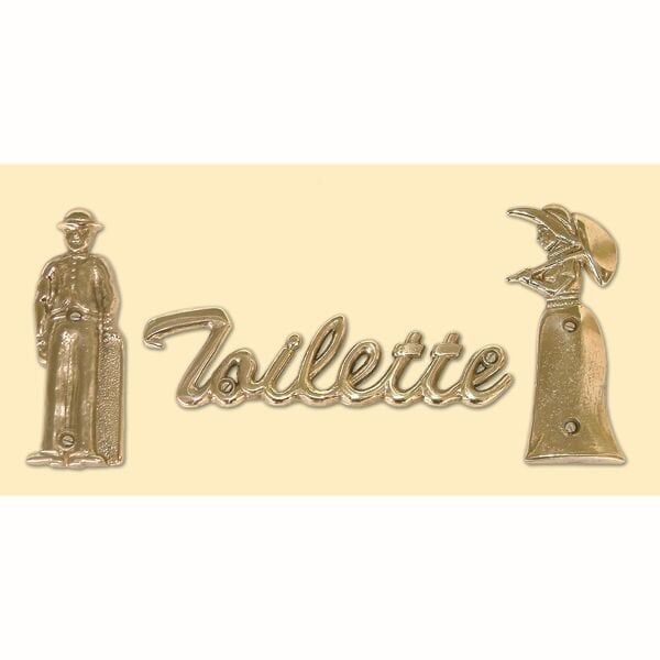 Hafele WC Figürü Toilette 132x35mm Parlak Pirinç Renk