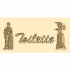 Hafele WC Figürü Toilette 132x35mm Parlak Pirinç Renk