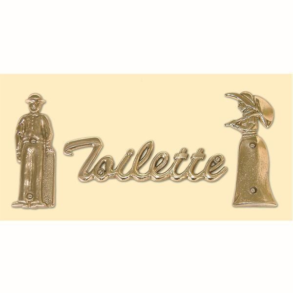 Hafele WC Figürü Bayan Köşeli 40x95mm Parlak Pirinç Renk