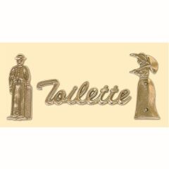 Hafele WC Figürü Bayan Köşeli 40x95mm Parlak Pirinç Renk