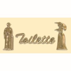 Hafele WC Figürü Bay Köşeli 35x95mm Parlak Pirinç Renk