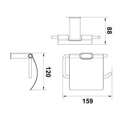 Hafele Tuvalet Kağıtlığı Plato Kapaklı Duvara Monte Parlak Krom Renk