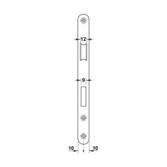 Hafele Gömme (Metal Dilli) Kilit H55.09 Barelli 55/20mm Parlak Pirinç Renk