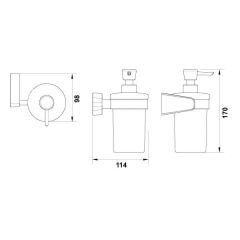 Hafele Sıvı Sabunluk Norm Duvara Monte Mat Siyah Renk