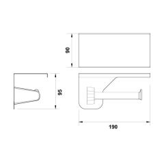Hafele Tuvalet Kağıtlığı Norm Etajerli Duvara Monte Mat Siyah Renk