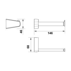 Hafele Tuvalet Kağıtlığı Norm Duvara Monte Mat Siyah Renk