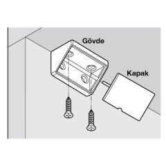 Hafele Ready Plastik Köşe Bağlantısı 44mm (100 Adet), Beyaz