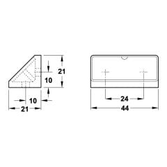 Hafele Ready Plastik Köşe Bağlantısı 44mm (100 Adet), Kahve