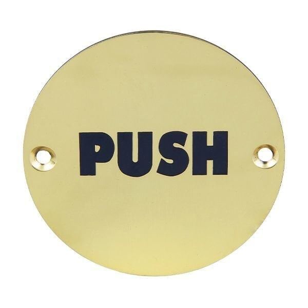 Hafele Sembol Push yuv. pirinç parlak 75mm