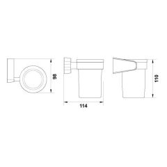 Hafele Diş Fırçalık Norm Duvara Monte Parlak Krom Renk
