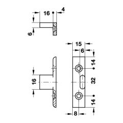 Hafele Keku Eh Çerçeve Bileşeni (10 Adet)