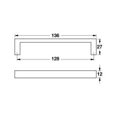 Hafele Mobilya Kulpu Brocke 128mm Parlak Krom