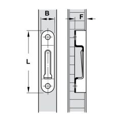 Hafele Modular Raf Bağlantısı 63x12mm (100 Adet)