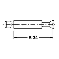 Hafele Minifix Mil 34/M6/7,5mm (100 Adet), Galvaniz
