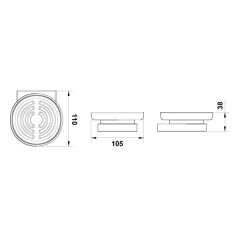 Hafele Sabunluk Semple Tezgah Üstü Parlak Krom Renk