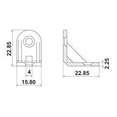Hafele Plastik Tekli Köşebent, Kahve Renk