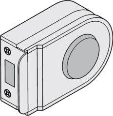 Hafele Nova Cam Kapı Karşılığı Gümüş Eloksal