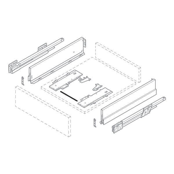 Hafele MATRIX BOX P Senk. çubuğu, 600mm
