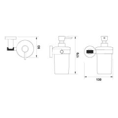 Hafele Sıvı Sabunluk Verona Duvara Monte Antik Bronz Renk