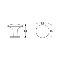 Hafele Düğme Kulp Gard Paslanmaz Çelik