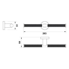 Hafele Tuvalet Kağıtlık Verona İkili Duvara Monte Antik Bronz Renk