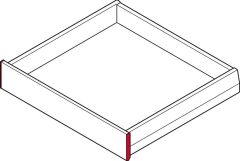 Hafele M. Box P Vis İç Çekmece Ön Panel Tutucu, Gri Renk