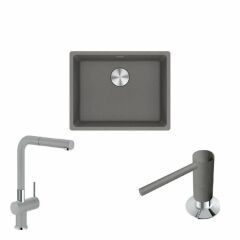 Franke Granit Eviye Batarya Sabunluk Kampanyası Maris MRG 210/110-52 Stone Grey