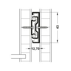 Hafele Bilyalı Ray Tam Açılım 30Kg Ball 35/500mm Galvaniz
