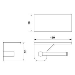 Hafele Tuvalet Kağıtlığı Ozo Etajerli Duvara Monte Paslanmaz Çelik Renk