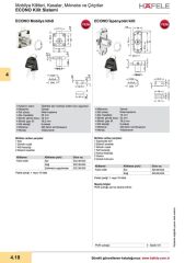 Hafele Econo İspanyolet Sol Kilit Seti 19/22mm