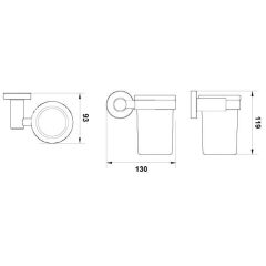 Hafele Diş Fırçalık Ozo Duvara Monte Parlak Rose Renk