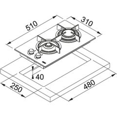 Franke Cam Ocak FHCR 302 2G HE BK C