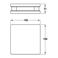Hafele Merkezi Cam Bağlantı Parçası Paslanmaz Çelik Mat