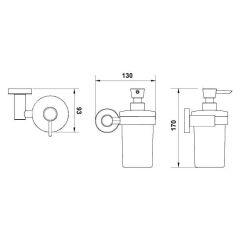 Hafele Sıvı Sabunluk Ozo Duvara Monte Parlak Rose Renk