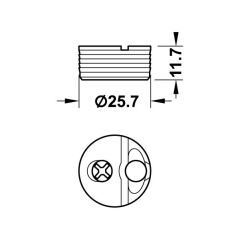 Hafele Tofix Plastik Gövde (100 Adet), Beyaz