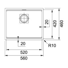 Franke Granit Eviye Tek Gözlü Kubus 2 KNG 110-52 Nero