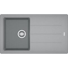Franke Granit Eviye Tek Gözlü Damlalıklı Basis BFG 611-86 Stone Grey
