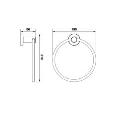 Hafele Halka Havluluk Ozo Duvara Monte Parlak Altın Renk