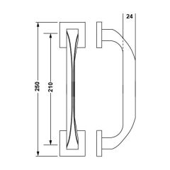 Hafele Çekme Kol Leo  260mm Parlak Rose