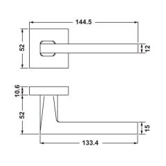 Hafele Kapı Kolu Seti Flood Barelli Mat Siyah