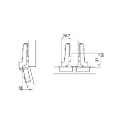 Hafele M.K. Tas Menteşe Ydb 48/6 Vidalı